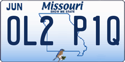 MO license plate OL2P1Q