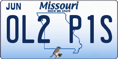 MO license plate OL2P1S