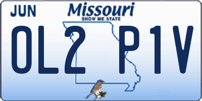 MO license plate OL2P1V