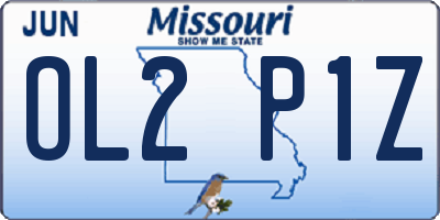 MO license plate OL2P1Z