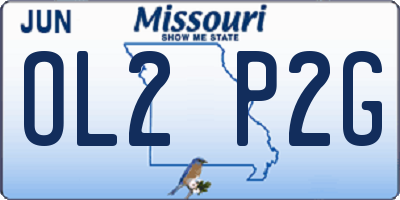 MO license plate OL2P2G