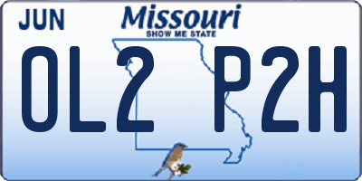 MO license plate OL2P2H