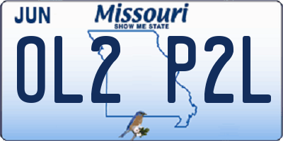 MO license plate OL2P2L