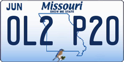 MO license plate OL2P2O