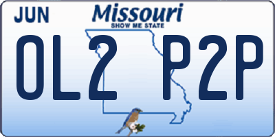 MO license plate OL2P2P