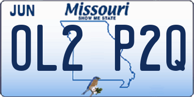 MO license plate OL2P2Q