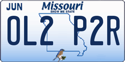 MO license plate OL2P2R