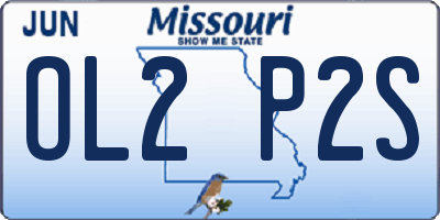 MO license plate OL2P2S