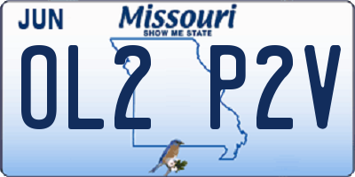 MO license plate OL2P2V