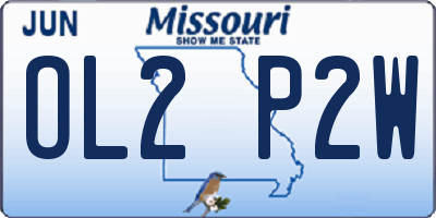 MO license plate OL2P2W