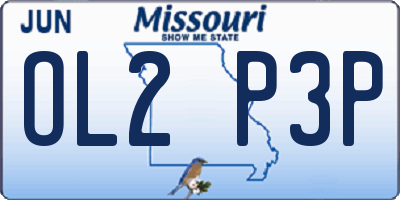 MO license plate OL2P3P