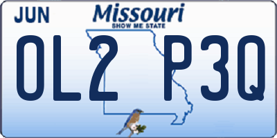 MO license plate OL2P3Q