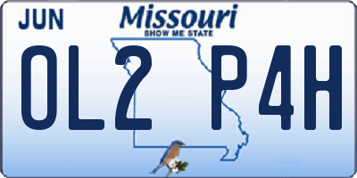 MO license plate OL2P4H