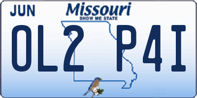 MO license plate OL2P4I