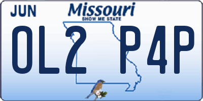 MO license plate OL2P4P