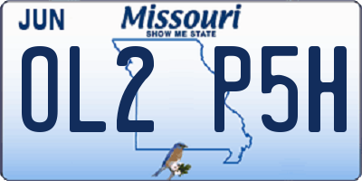 MO license plate OL2P5H
