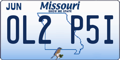 MO license plate OL2P5I