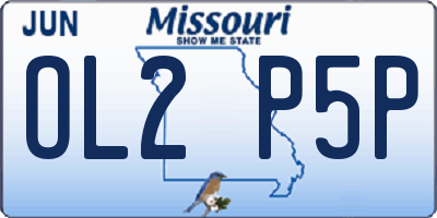 MO license plate OL2P5P
