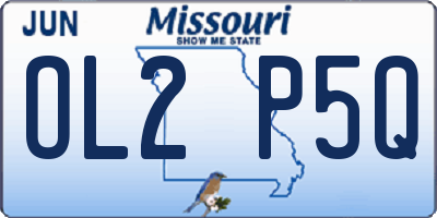 MO license plate OL2P5Q
