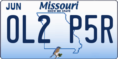 MO license plate OL2P5R