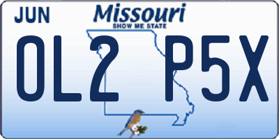MO license plate OL2P5X