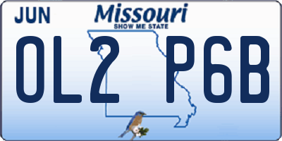 MO license plate OL2P6B