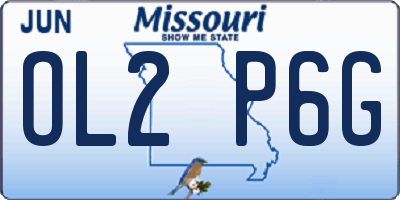 MO license plate OL2P6G