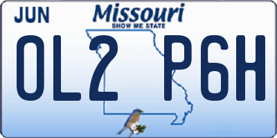 MO license plate OL2P6H