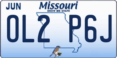 MO license plate OL2P6J