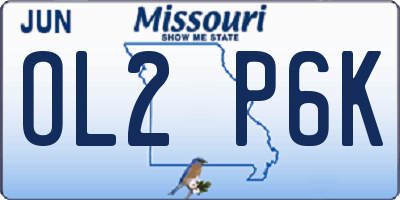 MO license plate OL2P6K