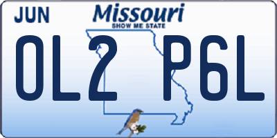 MO license plate OL2P6L