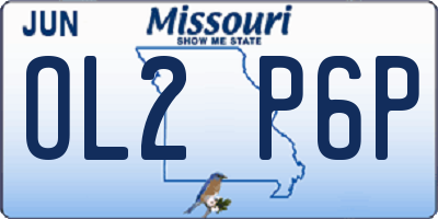 MO license plate OL2P6P