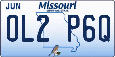 MO license plate OL2P6Q
