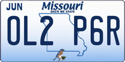 MO license plate OL2P6R