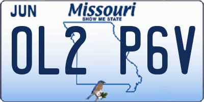 MO license plate OL2P6V