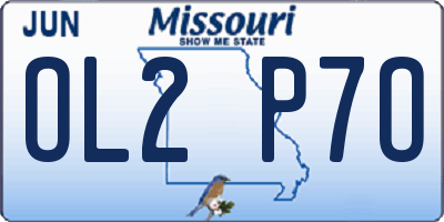 MO license plate OL2P7O