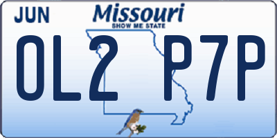 MO license plate OL2P7P