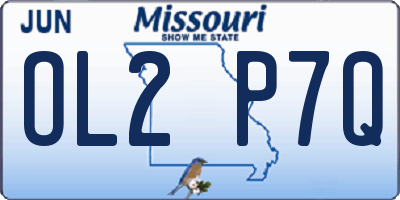 MO license plate OL2P7Q