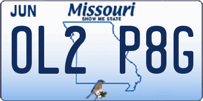 MO license plate OL2P8G