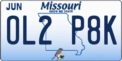 MO license plate OL2P8K