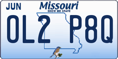 MO license plate OL2P8Q