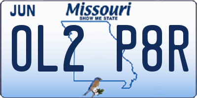 MO license plate OL2P8R