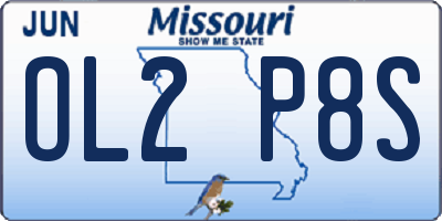 MO license plate OL2P8S