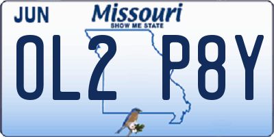MO license plate OL2P8Y