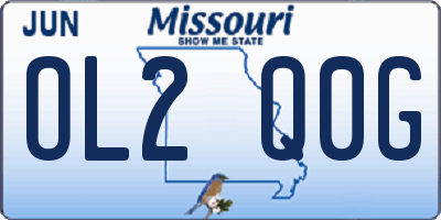 MO license plate OL2Q0G