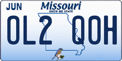 MO license plate OL2Q0H