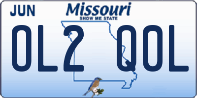 MO license plate OL2Q0L