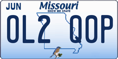 MO license plate OL2Q0P
