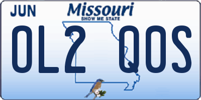 MO license plate OL2Q0S
