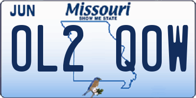 MO license plate OL2Q0W